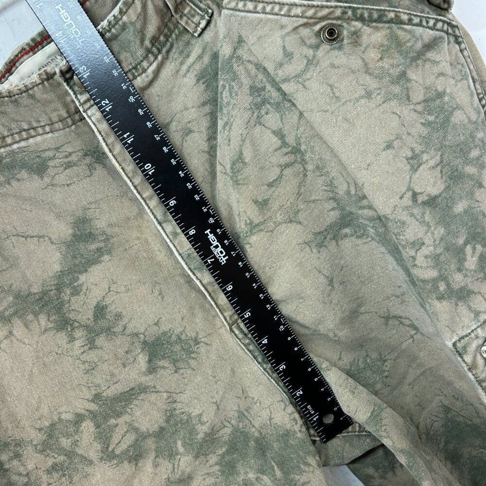 Mossimo Cargo Supply mens shorts 38 brown green camoflauge vtg distressed casual - Picture 11 of 14